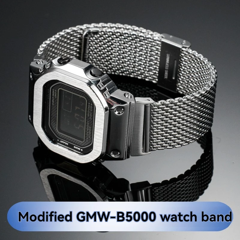 

Stainless Steel Bracelet for Casio G-Shock GM-B2100 & GMW-B5000 | Milanese Metal Watch Band with Solid End Links | Upgrade Strap