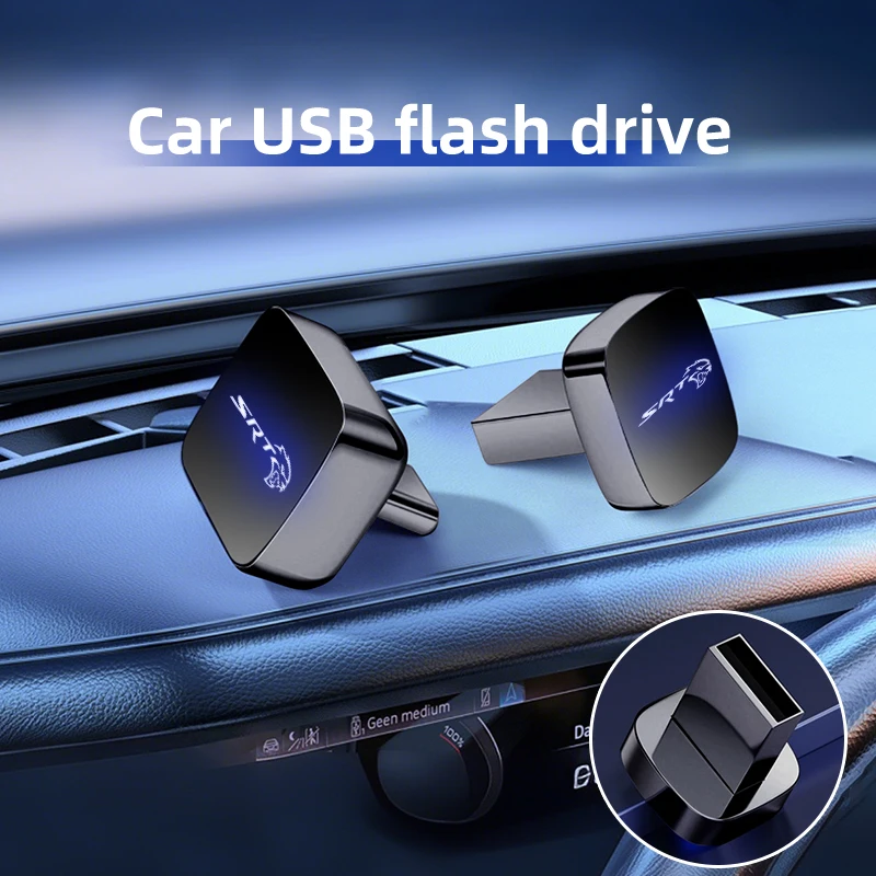 Car Accessories 32/64GB USB/Type-c Flash Drives Mini Memory Stick Plug For Dodge SRT Hellcat Journey Charger Challenger Caliber