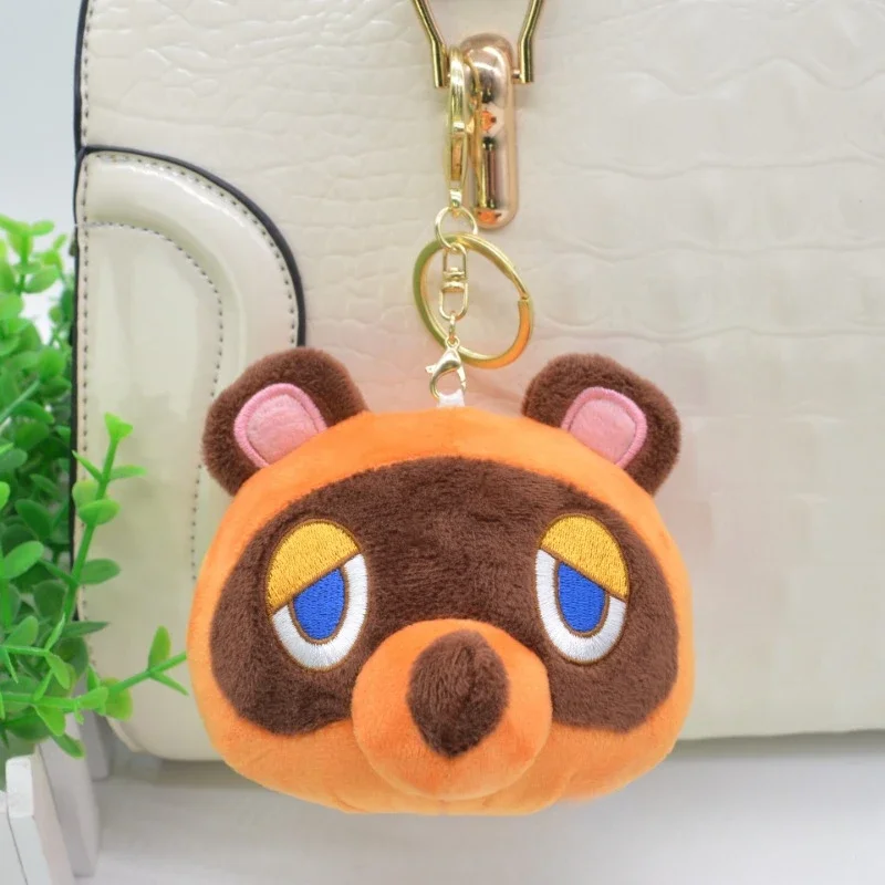 Animal Crossing Plushes Cute Keychains Anime Figure Tom Nook Isabelle Timmy Tommy Cosplay Keyring Kids Toys Kawaii Bags Pendant