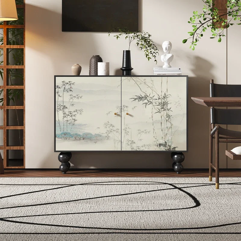 

09Z.*Retro solid wood entrance integrated sofa side cabinet simple wind corridor end decorative cabinet