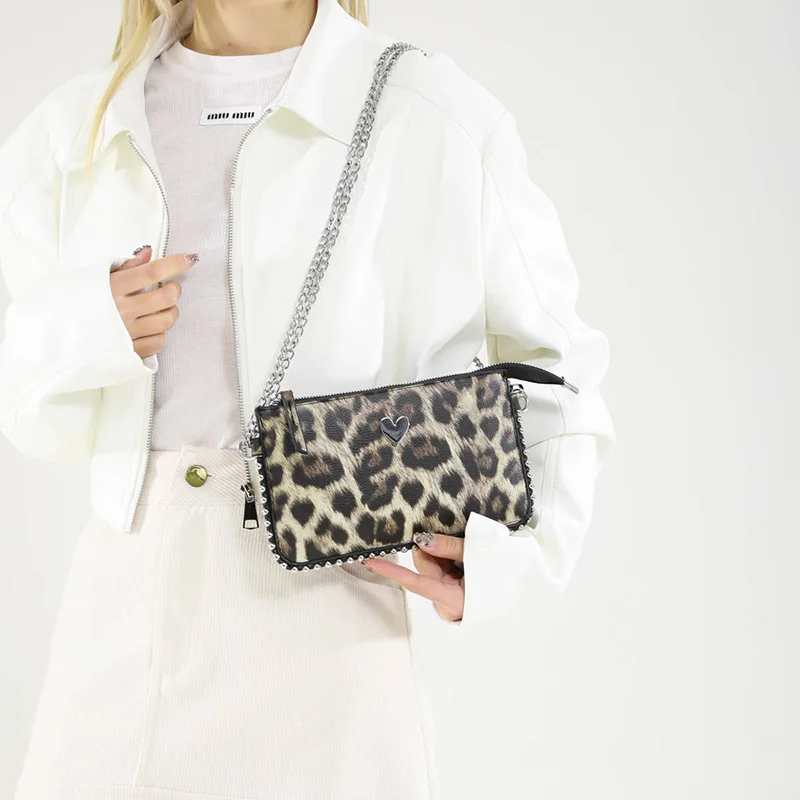 Einfarbige Umhängetaschen für Damen, modische Ketten-Handytaschen, modische Schulter-Messenger-Tasche, Sac A Main für Frauen – Detail 5
