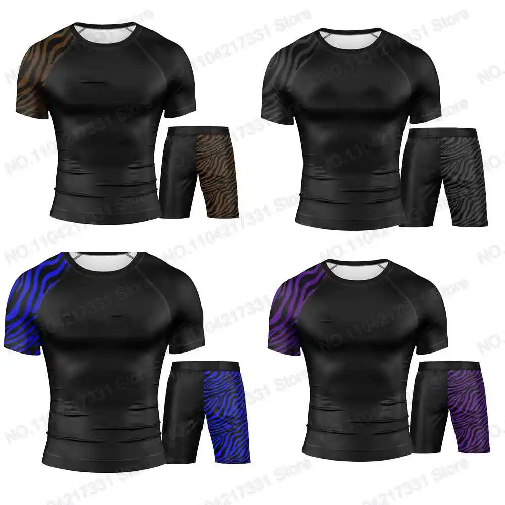 

3-е новые специальные принты для 2024 футболка, рубашка, шорты, трикотаж для серфинга, пляжный купальник для дайвинга, тренажерного зала, ММА, BJJ, мужские комплекты для фитнеса для джиу-джитсу