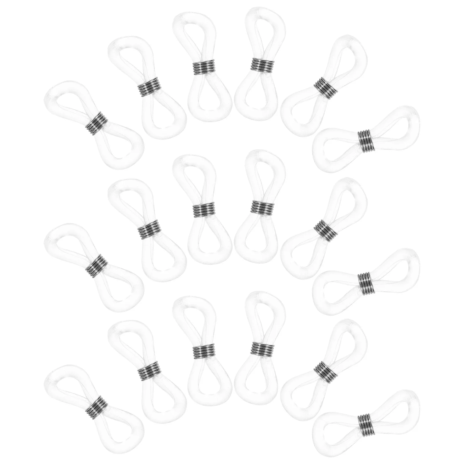 

25Pcs Non Slip Eyeglass Chain Tips Rubber with Metal Coil for Secure Fit on Glasses Sunglasses Holders Accessories