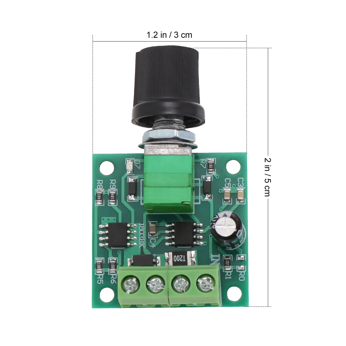 

Motor Pwm Controller Dc 1.8V 3V 5V 6V 12V 2a Continuous Current Speed Control Self Recovery Fuse Durable Shell