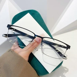 High Quality Glasses Frame Men Rectangle Shape Blue Light Blocking Eyeglasses Frames Classic Style Men Glass