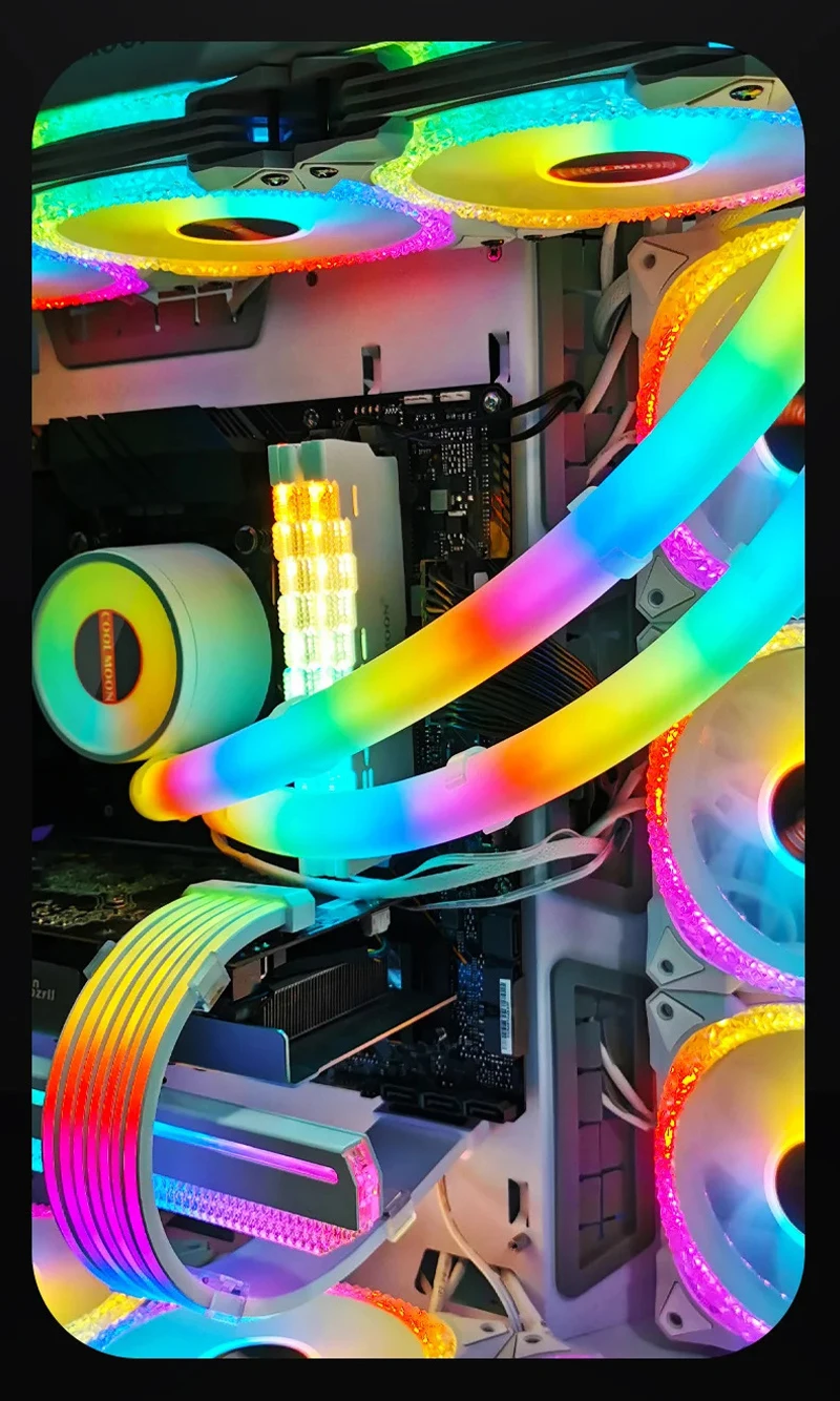 ソフトチューブARGBベストCPU水冷クーラーマザーボード制御冷却ラジエーターチューブ5V 3ピンARGBコンピューターケース装飾ホースPi