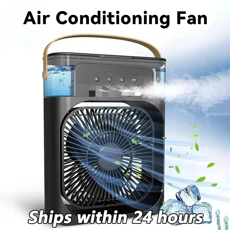 

Portable Humidifier Air Conditioners Fan Small Household Hydrocooling Water mist Cooler 3 Gear Speed Adjustable Fan For Office