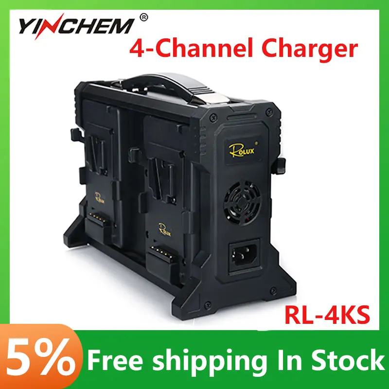 

YinChem ROLUX RL-4KS Battery Power Charger 4-Channel Charger Monitor Power Supply System LED Lamp Charger