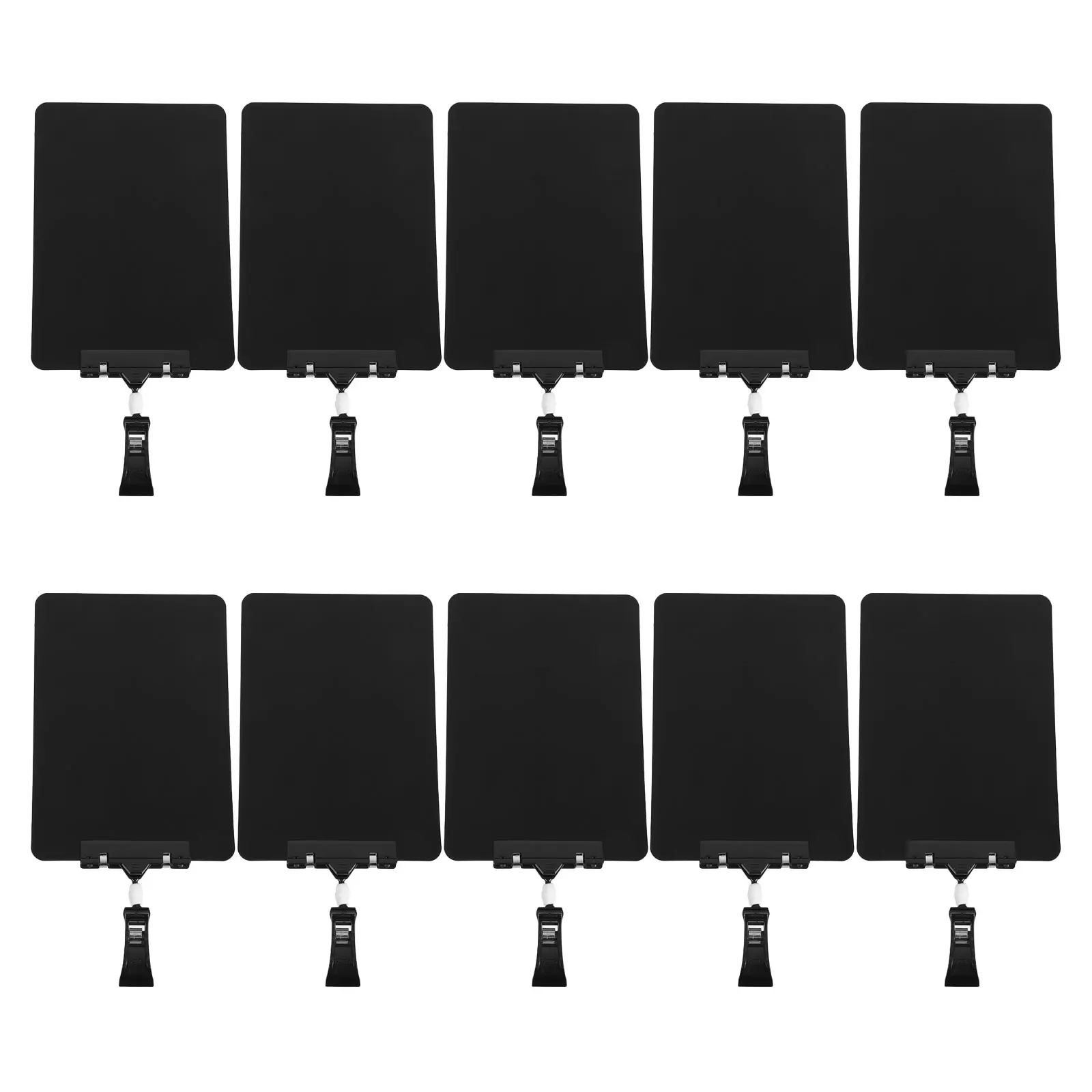 

10Sets Mini Chalkboard Sign Clips Erasable Price Tags for Retail Double Head Display Holders A5 Size for Supermarket Vendor
