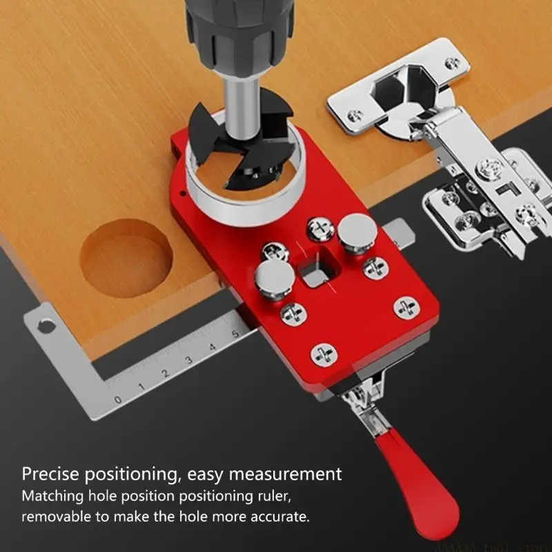 A2BE Furniture Hinge Drill Guide Tool Positioner for Accurate 35mm Hole Placement