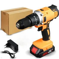 48VF Electric Impact Drill 3 In 1 Electric Cordless Lithium-Ion Battery Mini Electric Power Screwdriver 2 Speed Power Tools