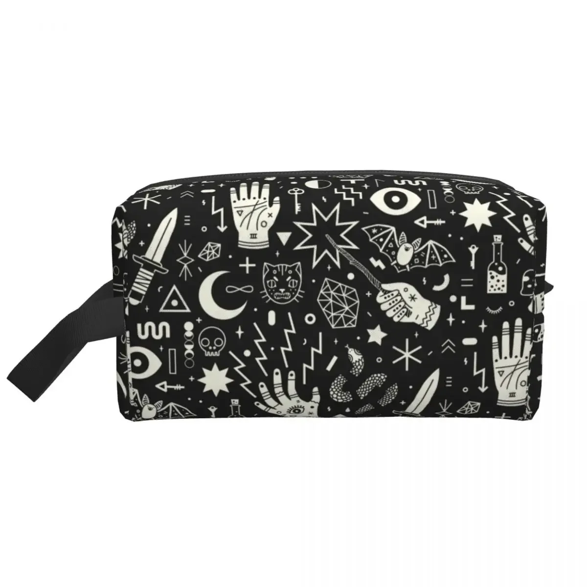 Travel Halloween Witchcraft Witch Toiletry Bag Kawaii Occult Witchy Magic Makeup Cosmetic Organizer Women Storage Dopp Kit Case