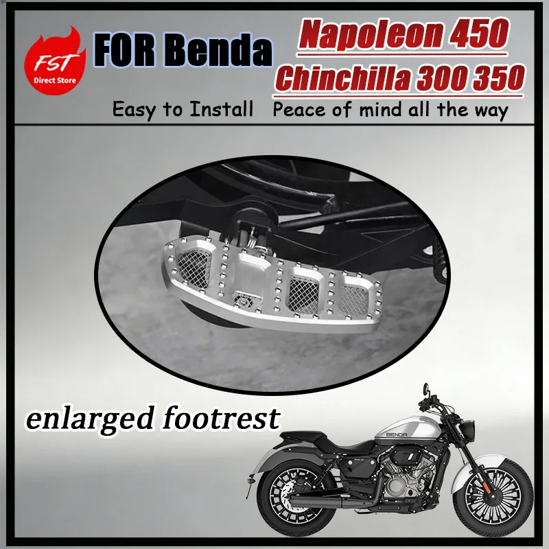 For Benda Rock Modified Wide Foot Pegs for 250 Chinchilla 300 350 Napoleon 450 Dark Flag 500 950 Models Improve Foot-Placement