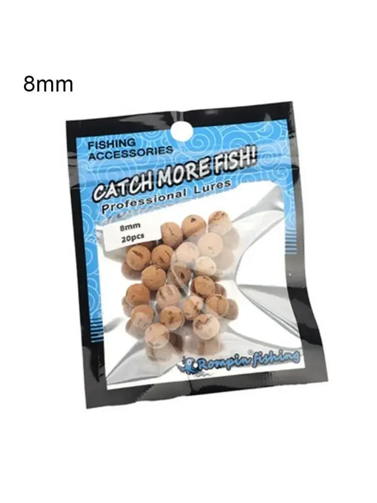 20 pièces flottant perle appât carpe pêche bouillettes appât boule de liège grande flottabilité balle de liège Style européen 8mm/10mm boule flottante appât