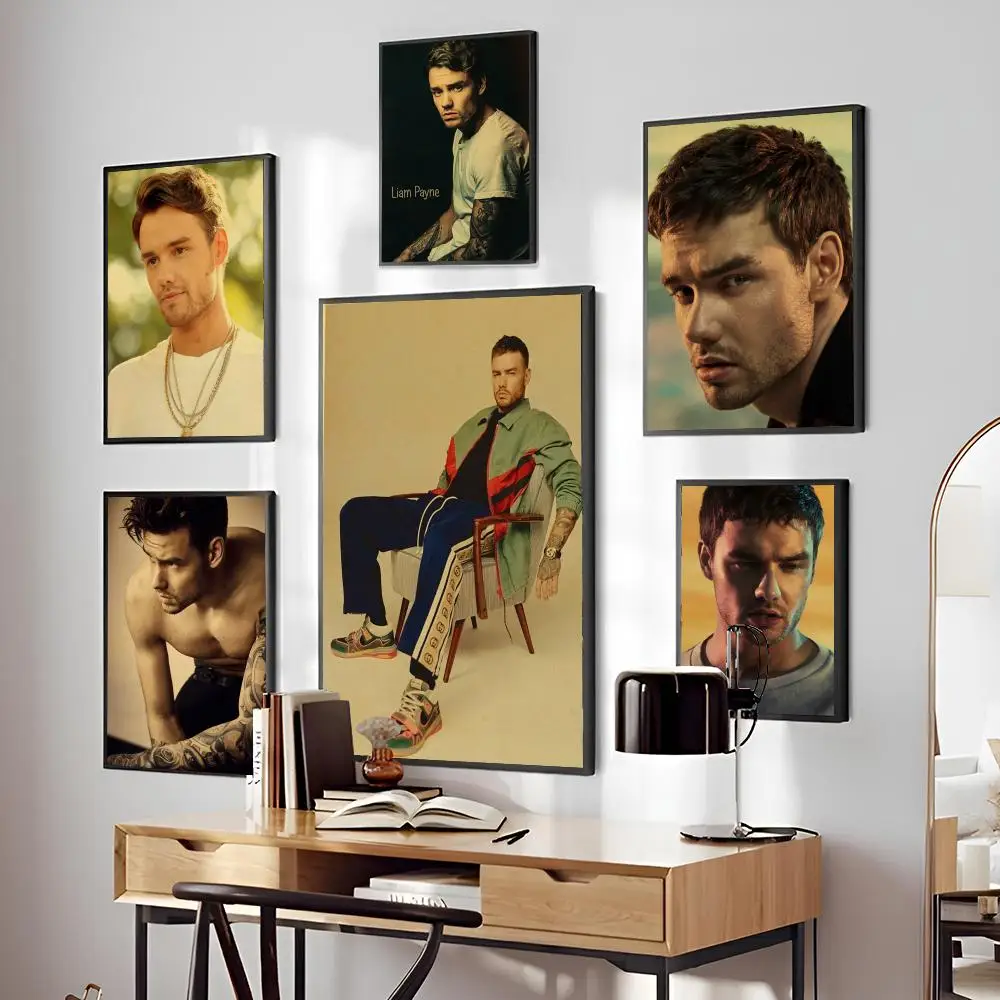 Room Liam _ Liam Payne Retro Poster Paper Print Home Living Room Bedroom Entrance Bar Cafe Art Painting Decoration