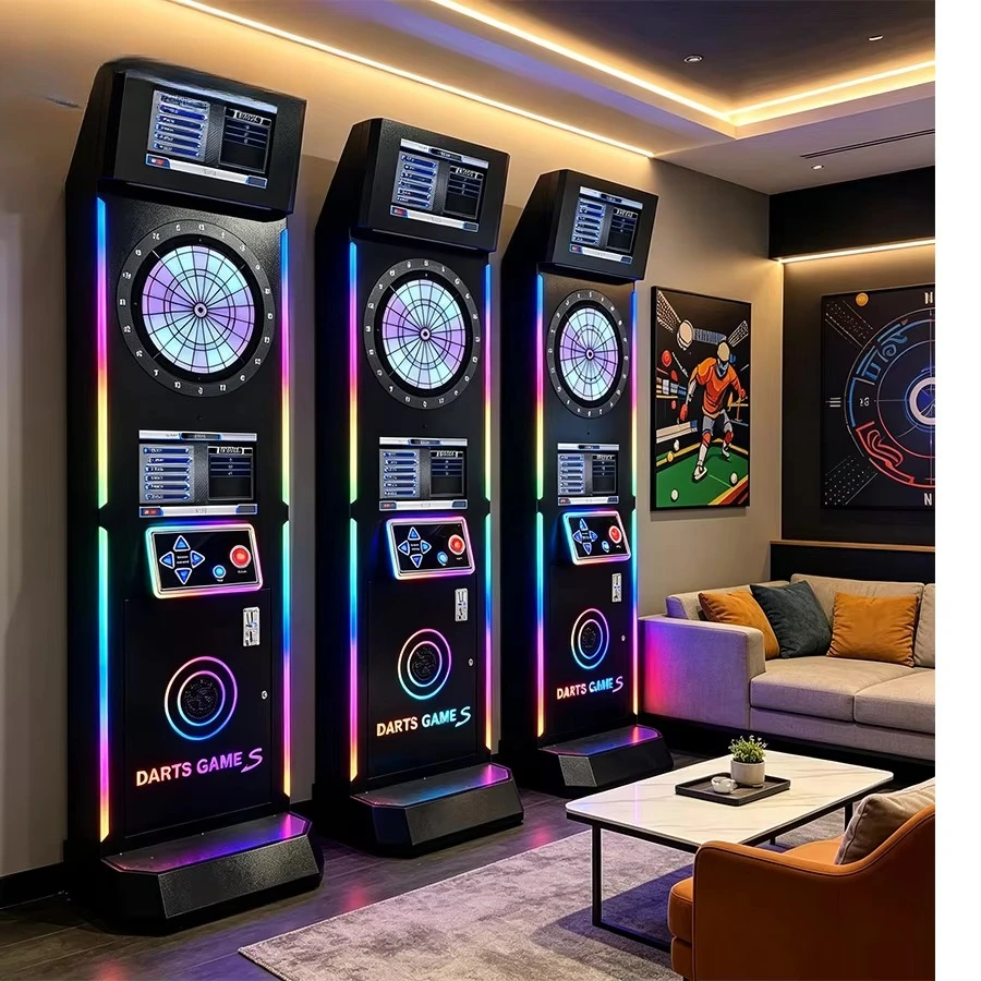 Electronic Dartboard Cabinet - CE Certified Coin Operated Dart Cabinet,