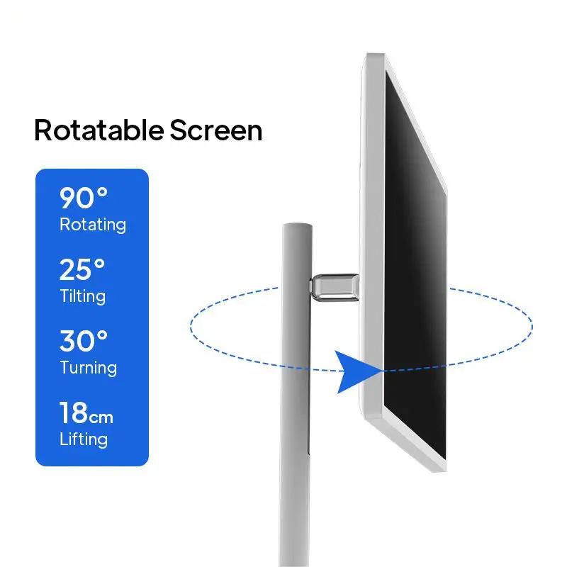 Free Shipping 24 Inch Android 12 Touch Screen Tablet with 1.4M Long Stand Large Battery Standbyme Movable Rotatable Display