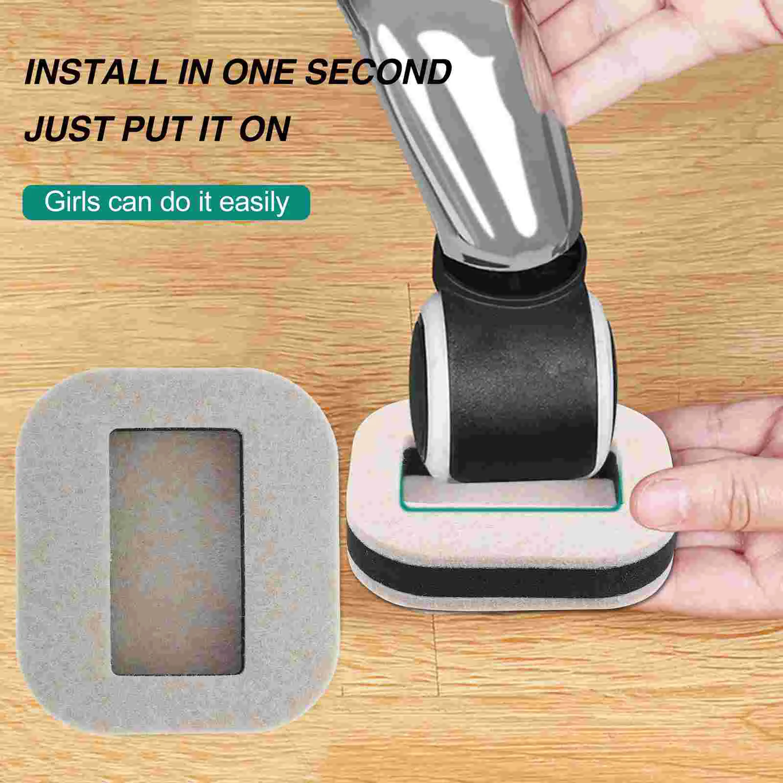 5 cuscinetti per mobili, supporto per puleggia, pavimento in feltro per pavimenti in legno, tappi per divano, grigio chiaro
