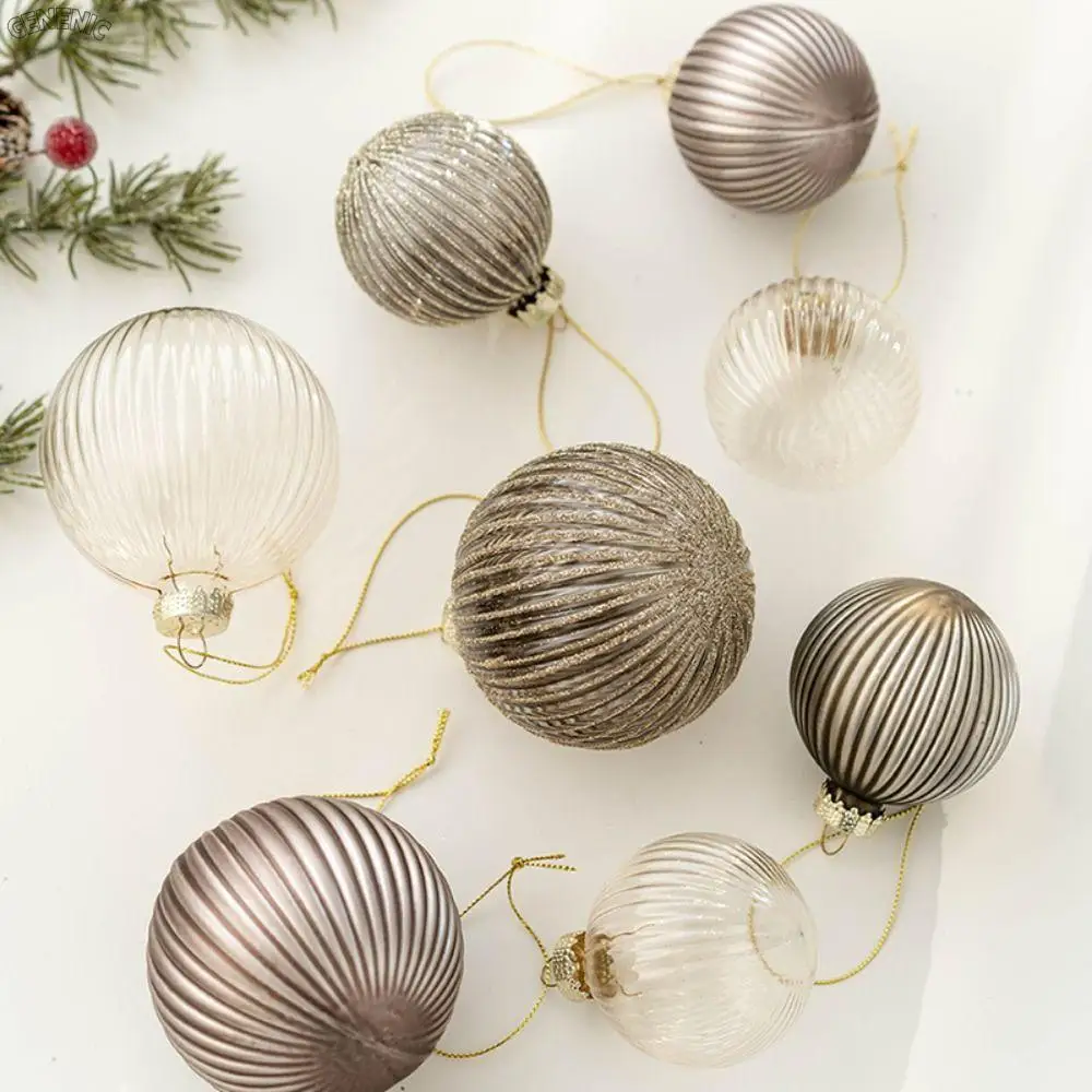 

6pcs Glass Christmas Ball set 6cm Creative Christmas Tree Pendant Painted Waterproof Hanging Ornament Office