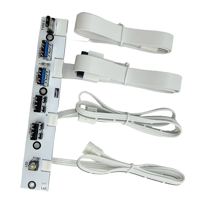 A003 USB 3.0 اللوحة الأمامية IO لوحة 2-Port USB3.0 + 2-Port USB2.0 + 1-Port TYPE-C 20G + LED Switch لهيكل الكمبيوتر المكتبي
