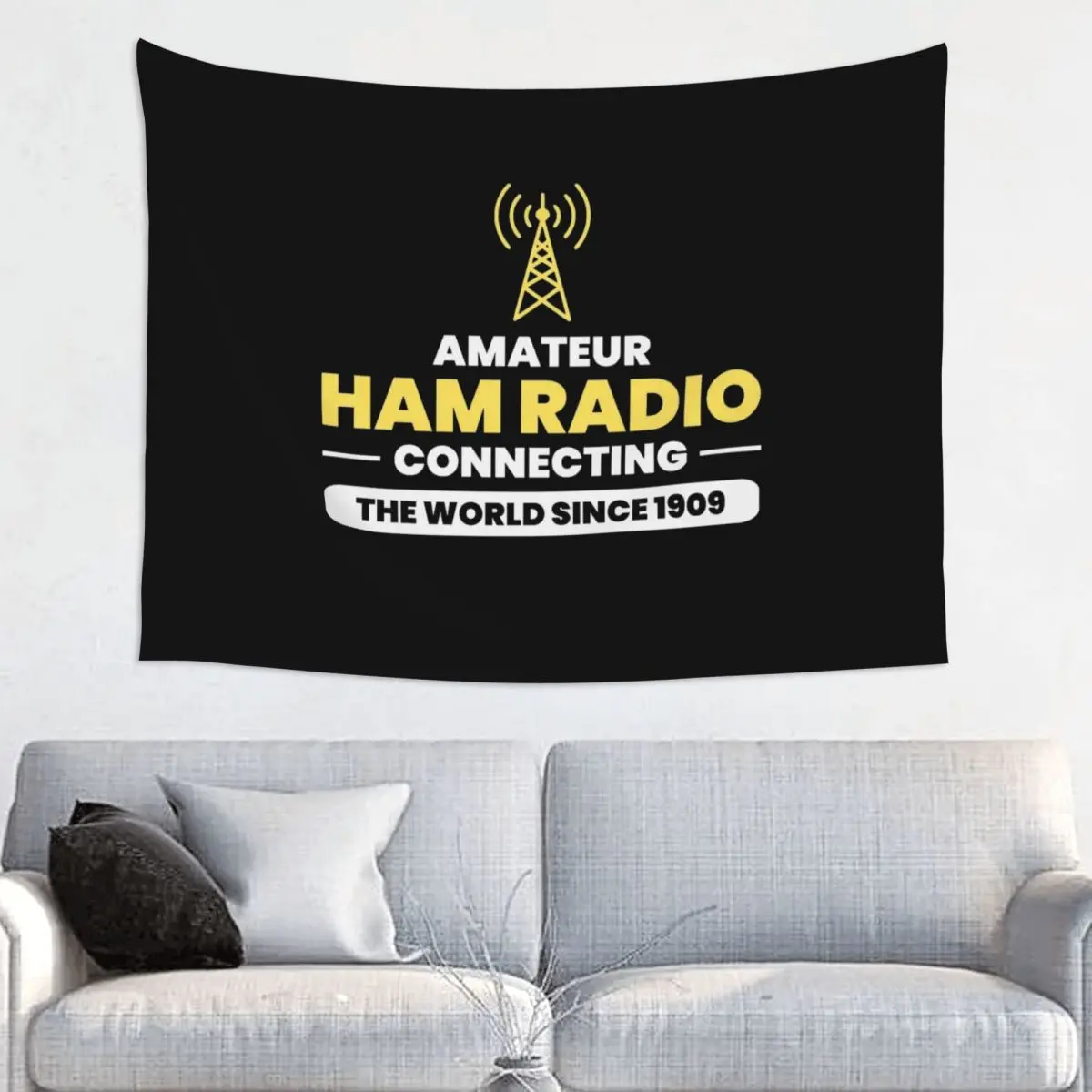 Amateur Ham Radio Grandpa Dad Gift Tapestry Wall Hanging Hippie Polyester Tapestry Art Wall Blanket Room Home Decor Tapiz