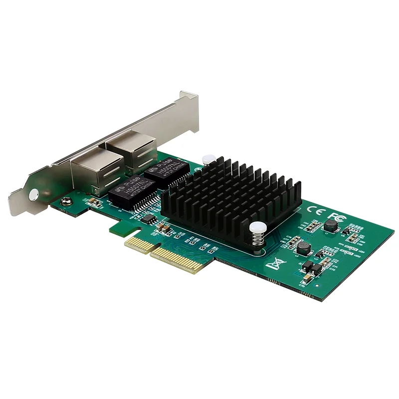 DIEWU RJ45 Lan Network Gigabit 10/100/1000Mbps 1G 82576 PCIe 4x Server Mini Lan Card