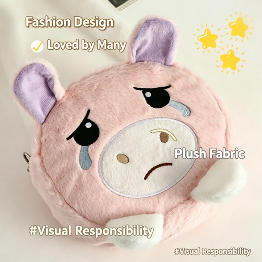 Cute Cartoon Plush Ita Bag | Student Shoulder & Crossbody Bag | Portable Handbag Lipstick Bag