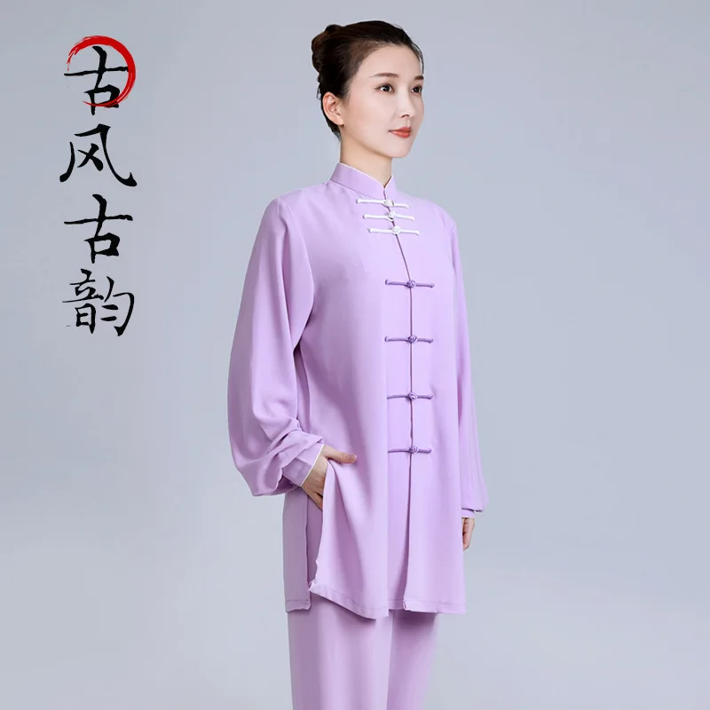 Chinese Martial Arts Performance Tai Uniform Gong fu Wushu Suit Taiji Clothing  Women's New Western Style High-End Competition view 3