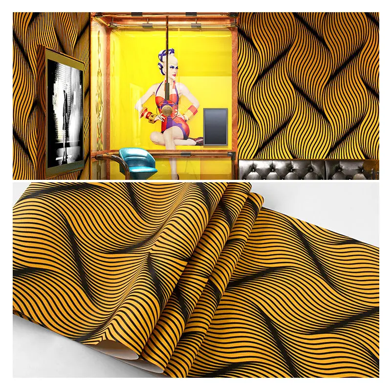 

Modern Abstract Wave 3D Wallpaper Roll for Walls Personalized KTV Room Sofa Background Wall Paper Reflective papel pintado