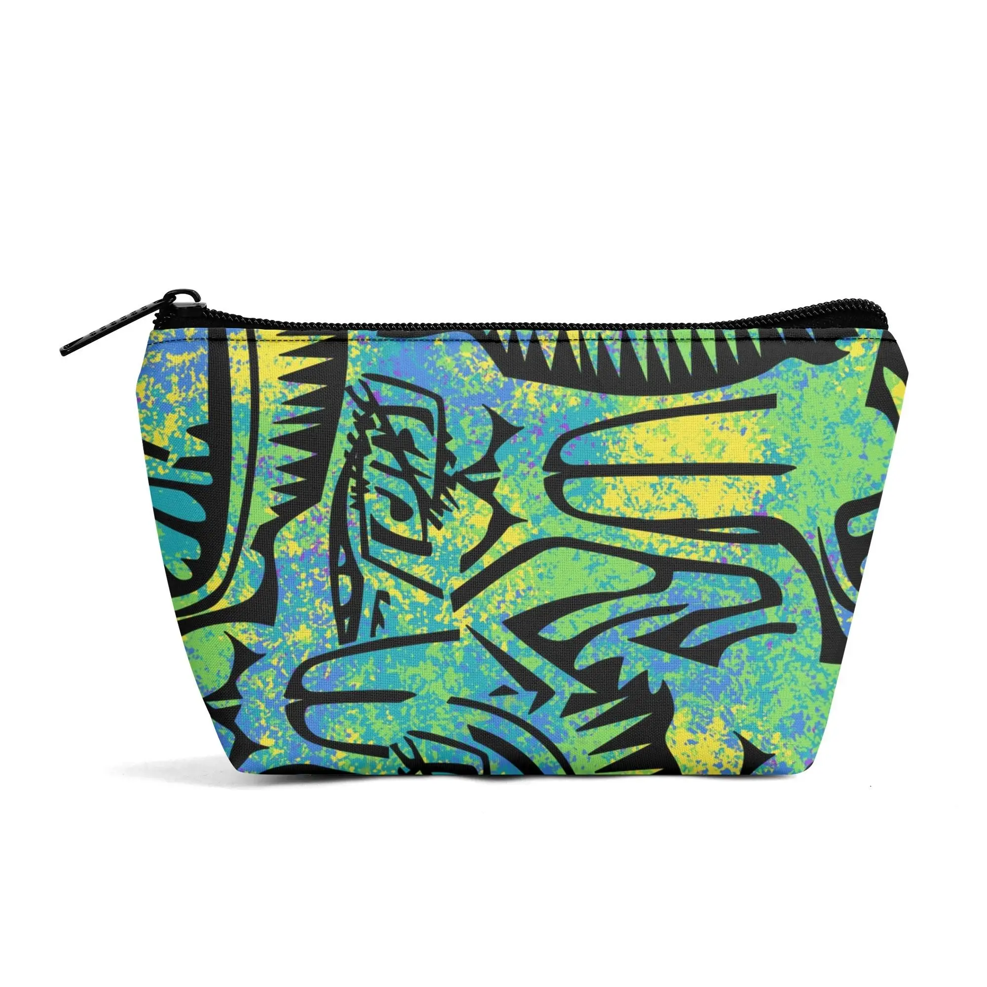 

Support Custom Logo Art Hd Pattern Ladies Hawaiian Samoa Tribal Style Storage Makeup Bag Leisure Travel Portable Zipper Bag