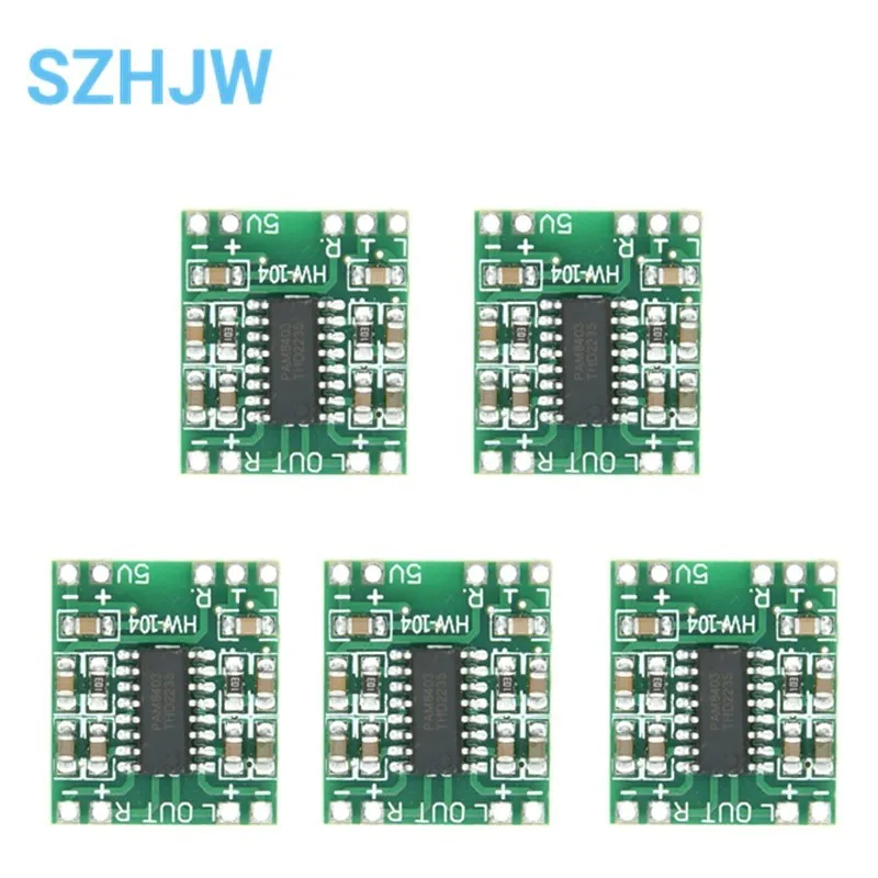 5pcs PAM8403 Super Mini Digital Amplifier Board 2 * 3W Class D Digital Amplifier Board Efficient 2.5 To 5V USB Power Supply