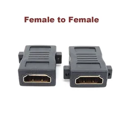 HDMI-compatible Female to Female Coupler Mount Panel Cable Adapter Converters Straight for 1080P HDTV Cable Extension