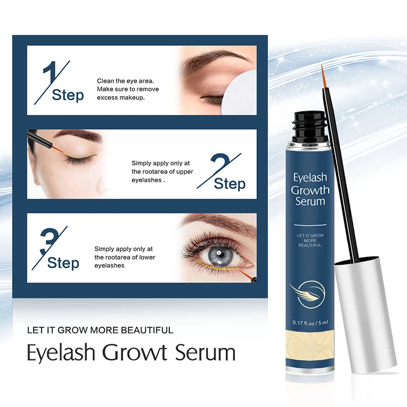 Eyelash Growth Serum Moisturizing Eyelash Nourishing For Eyelashes Enhancer Lengthening Thicker Eyelash Styling Products 5ml