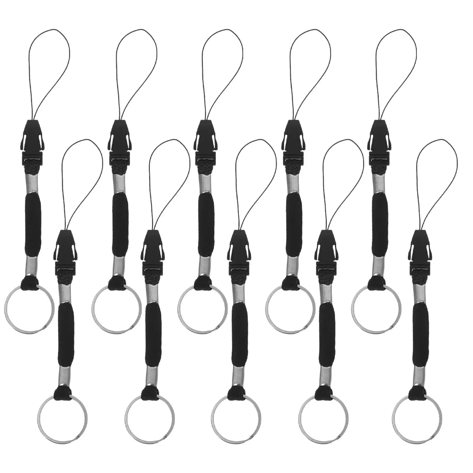 

10 Pcs Flashlight Tail Rope Smart Phone Lanyard Strap Key Chain Detachable Lanyards Nylon Work