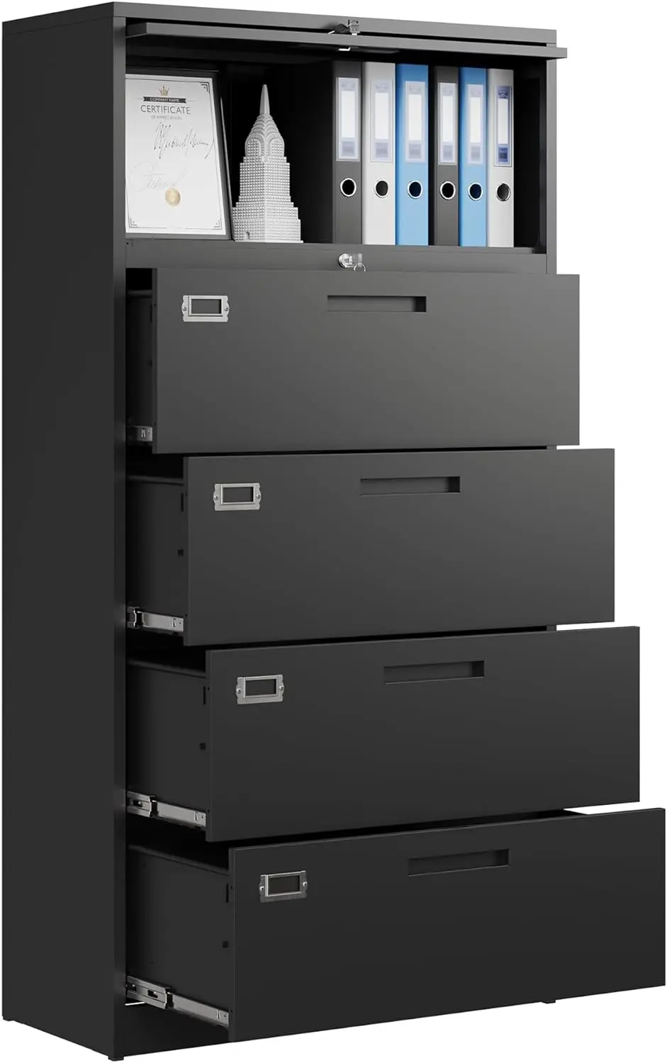 

Letaya File Cabinets for Home Office,4 Drawer Metal Lateral Filing Cabinets with Lock,Hanging Files Letter/Legal/F4/A4 Size