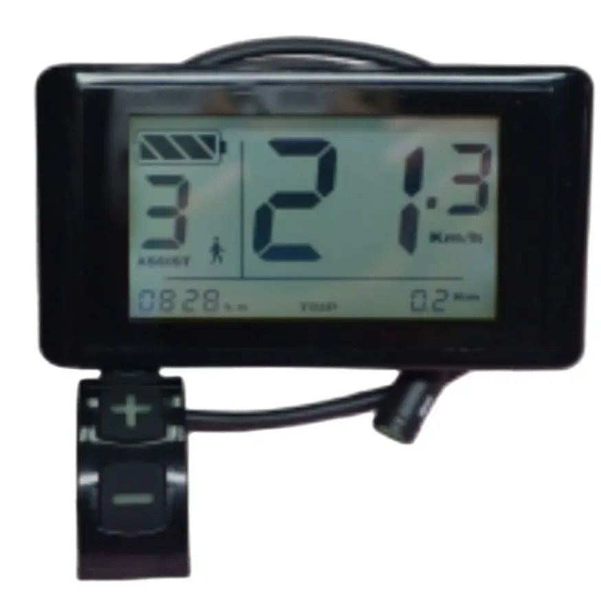 W108 LCD Display Electric Bike Instrument Monitor e-Bike Speeder Replacement Parts Panel Kit