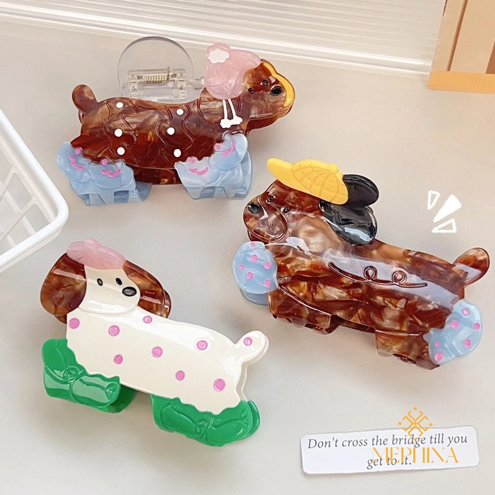 

MEPHINA Animal Series Hair Claw Clips Puppy Hair Claws Cartoon Hair Clips Dog Hair Claws Cute Hair Claws Accessories for Women