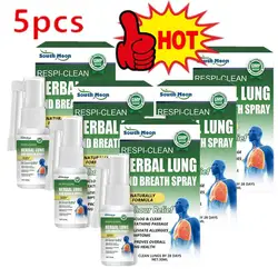 5X Herbal Cleansing Lung Spray For Smoker Detoxification Clear Nasal Congestion Relieve Throat Discomfortable Nasal Care Spray