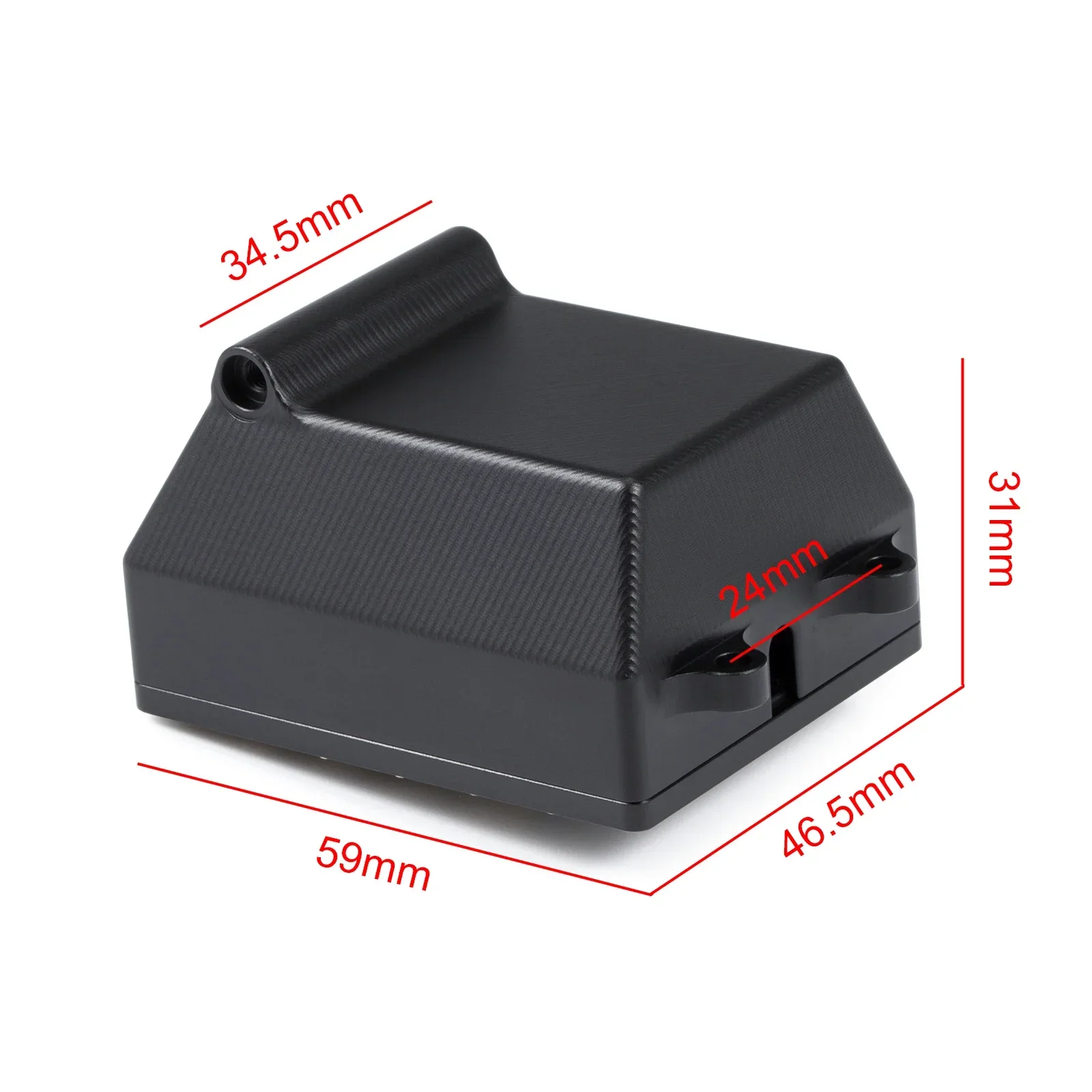 Scatola ricevitore per celle a combustibile in scala di alluminio CNC RC Trucks serbatoio del carburante Radio Box per 1/10 Crawler Axial Capra