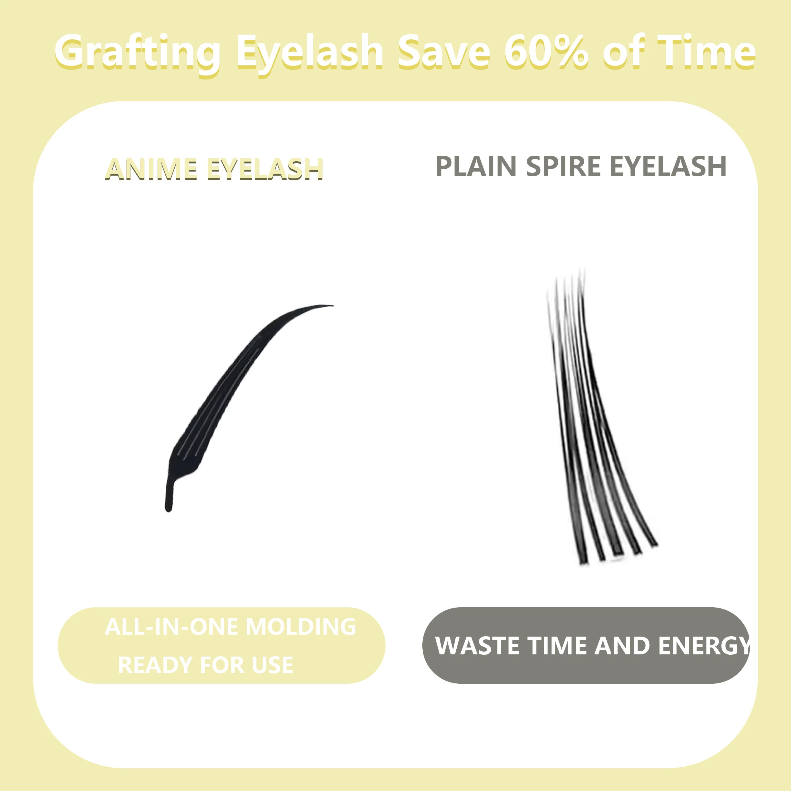 MIOFIA Lisie Rzęsy Anime Gotowe Rzęsy Manga Sztuczne Rzęsy Piórkowe Naturalne Lekkie Komiksowe Rzęsy Spire do Makijażu