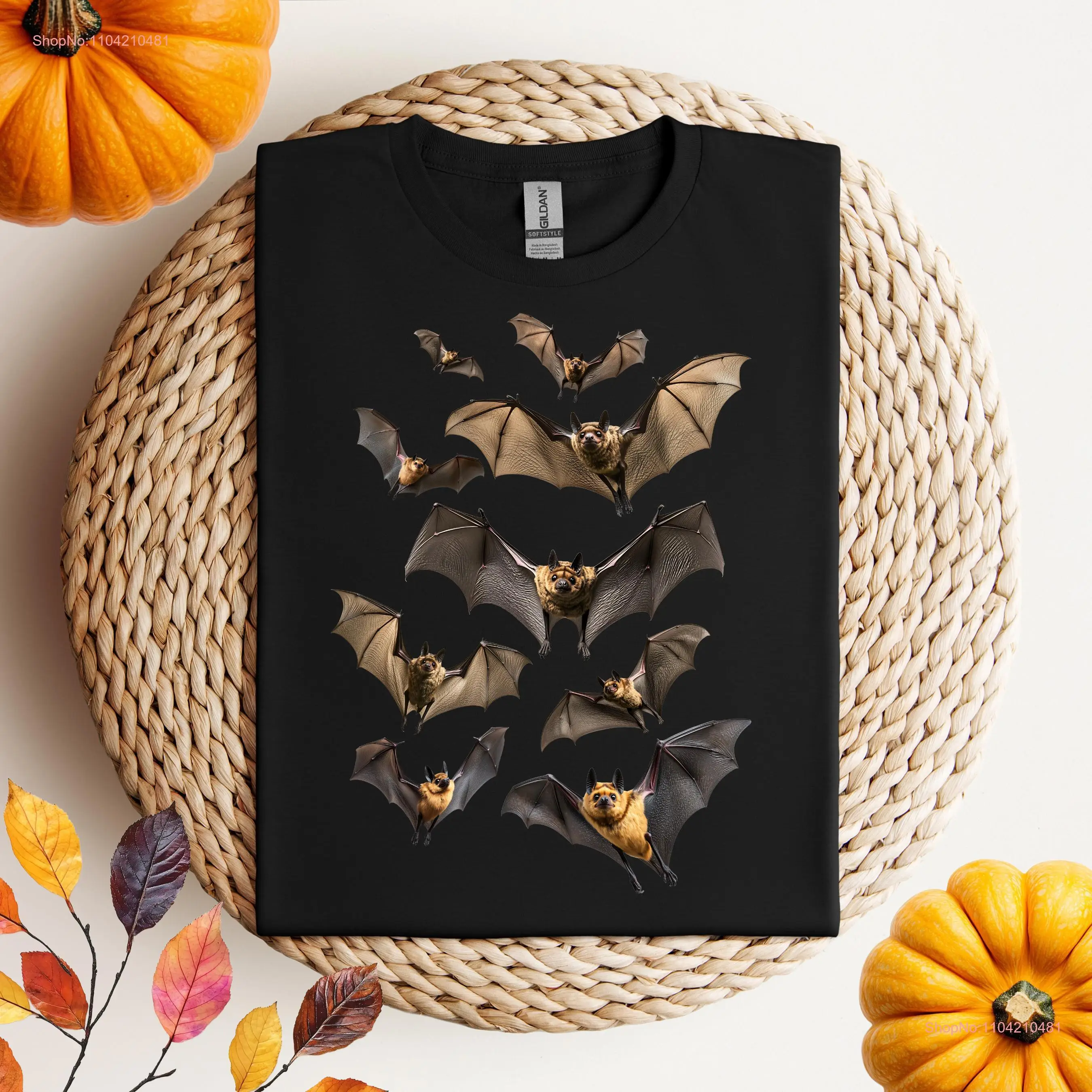 Bat Statement T Shirt Soft Halloween Women Cozy Casual Men Bats Party Top long or short sleeves