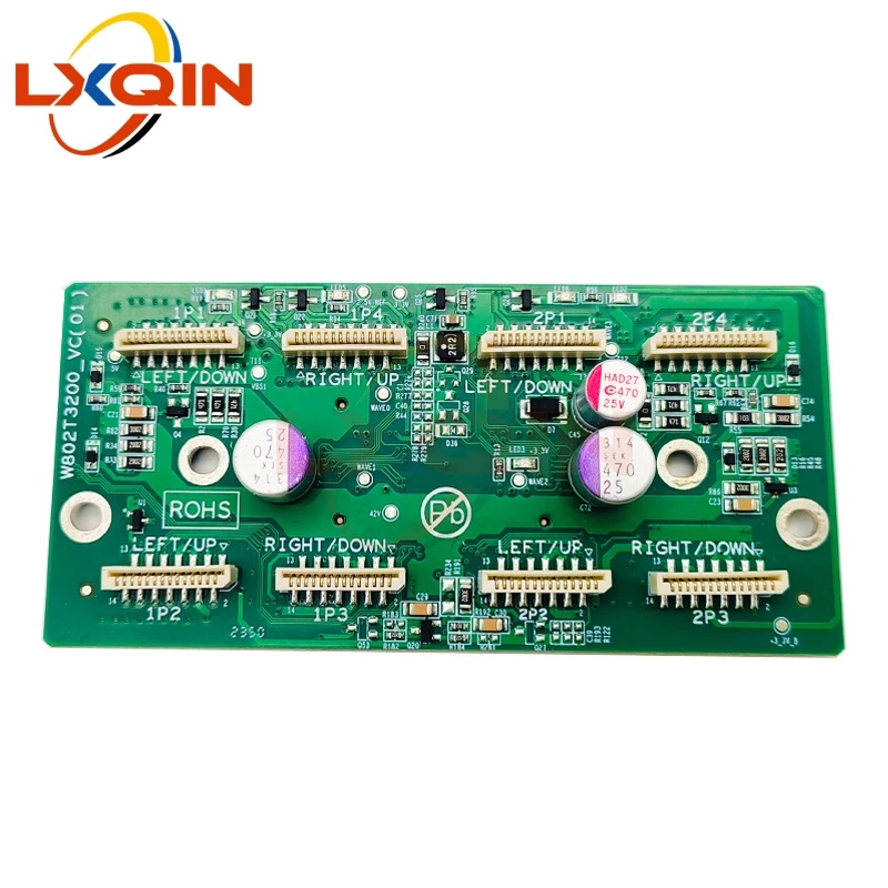 LXQIN I3200 adaptador de placa de doble cabezal W802T3200-VC(01) para Epson i3200 tarjeta de transferencia de 2 cabezales para placa Wellprint