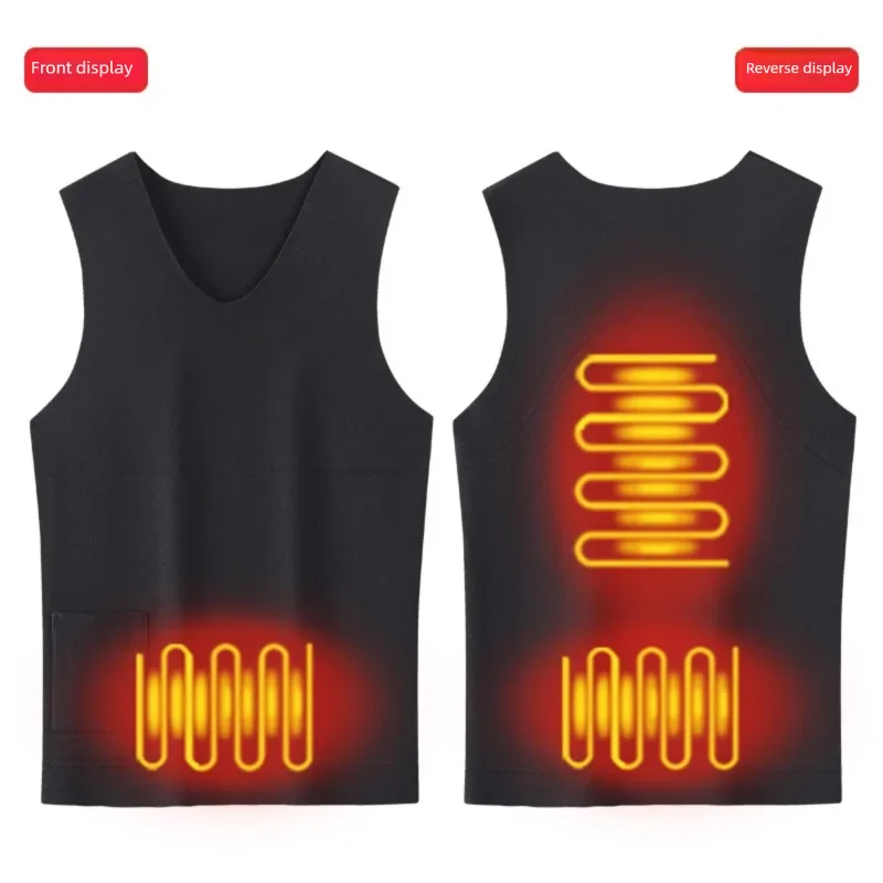 Rompi Pemanas Listrik Pintar untuk Pria Wanita, Pakaian Dalam Termal Berlapis Bulu, Lapisan Dasar Tubuh, Pakaian Hangat Penghangat Diri