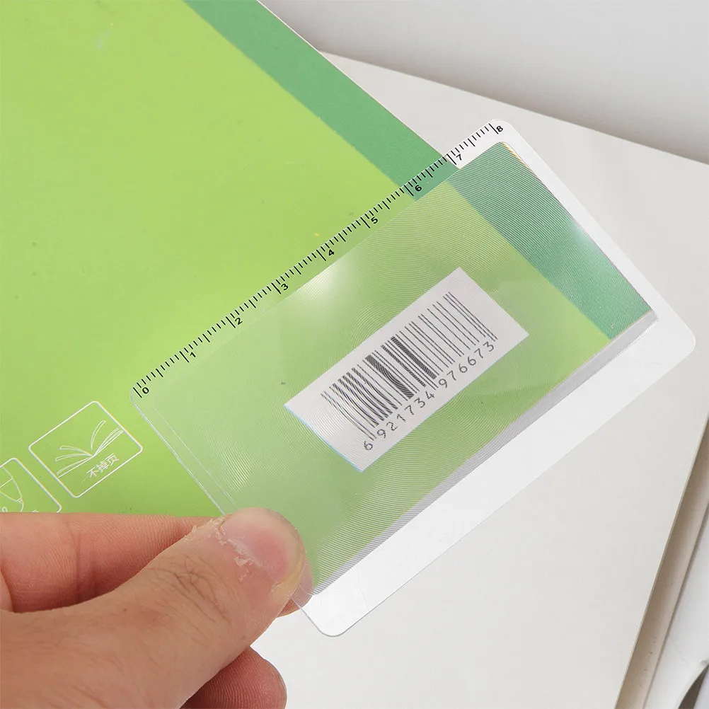 

12Pcs Credit Card Size Magnifying Bookmark 3X Magnification with Measurement Ruler for Easy Reading Portable Pocket Reader Tool