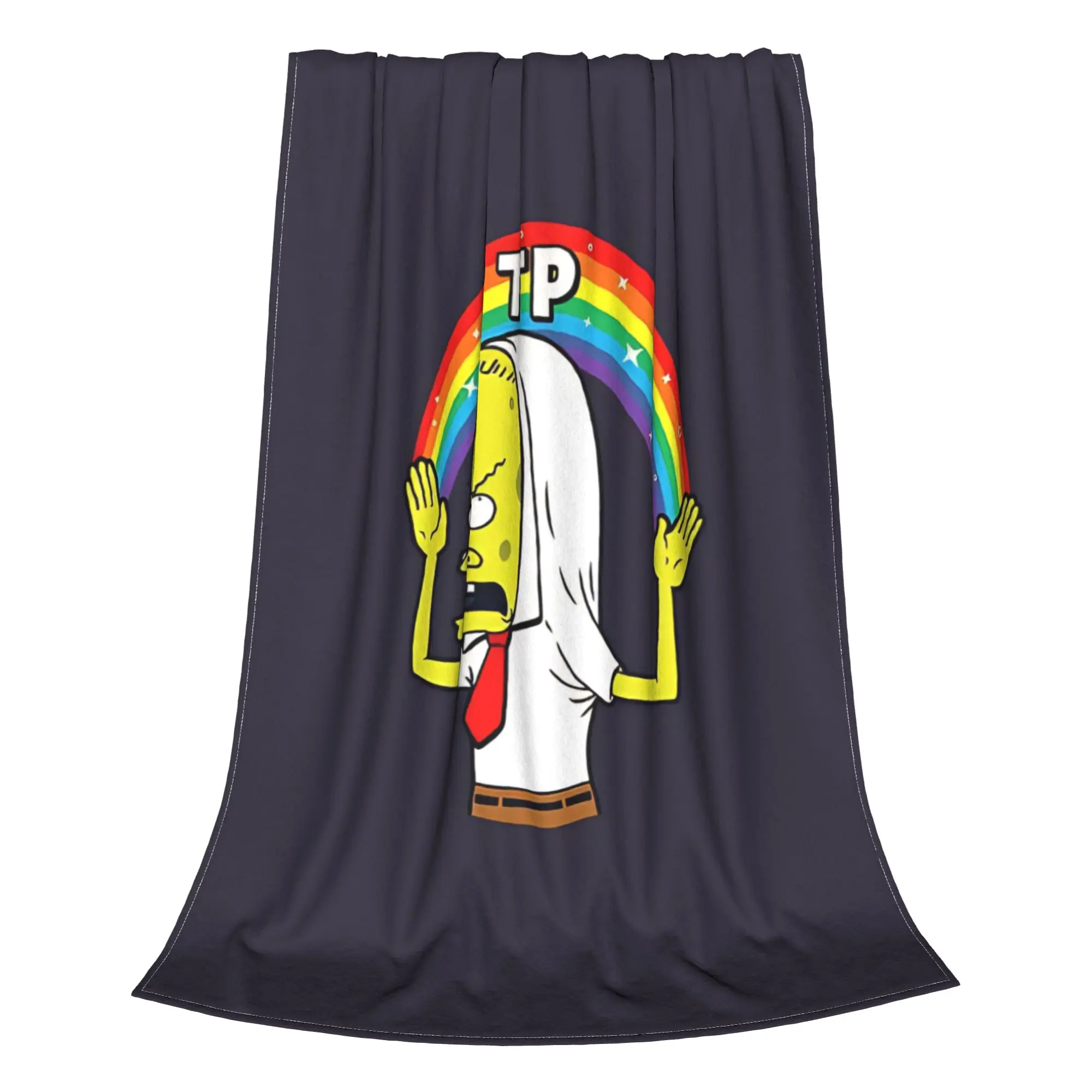 1PC Home Cute Room Decor Idea Spongeholio 90s Blanket Throw Blanket Beavis and Butt Head Novelty Warm Blanket All Season