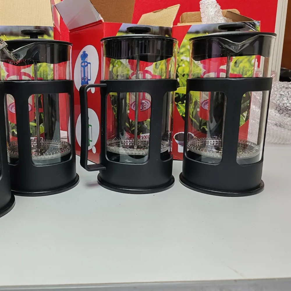 

350/600/800ML French Press Coffee Tea Brewer Coffee Pot Coffee Maker Kettle Stainless Steel Glass Thermos For Coffee Drinkwares
