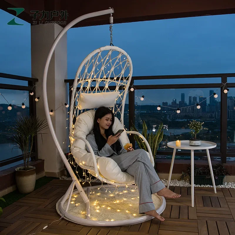 

Suspended Swing Garden Rocking Hanger Macrame Gantry Patio Chairs Hang Chair Rattan Furniture Country House Tree Terrace Outdoor