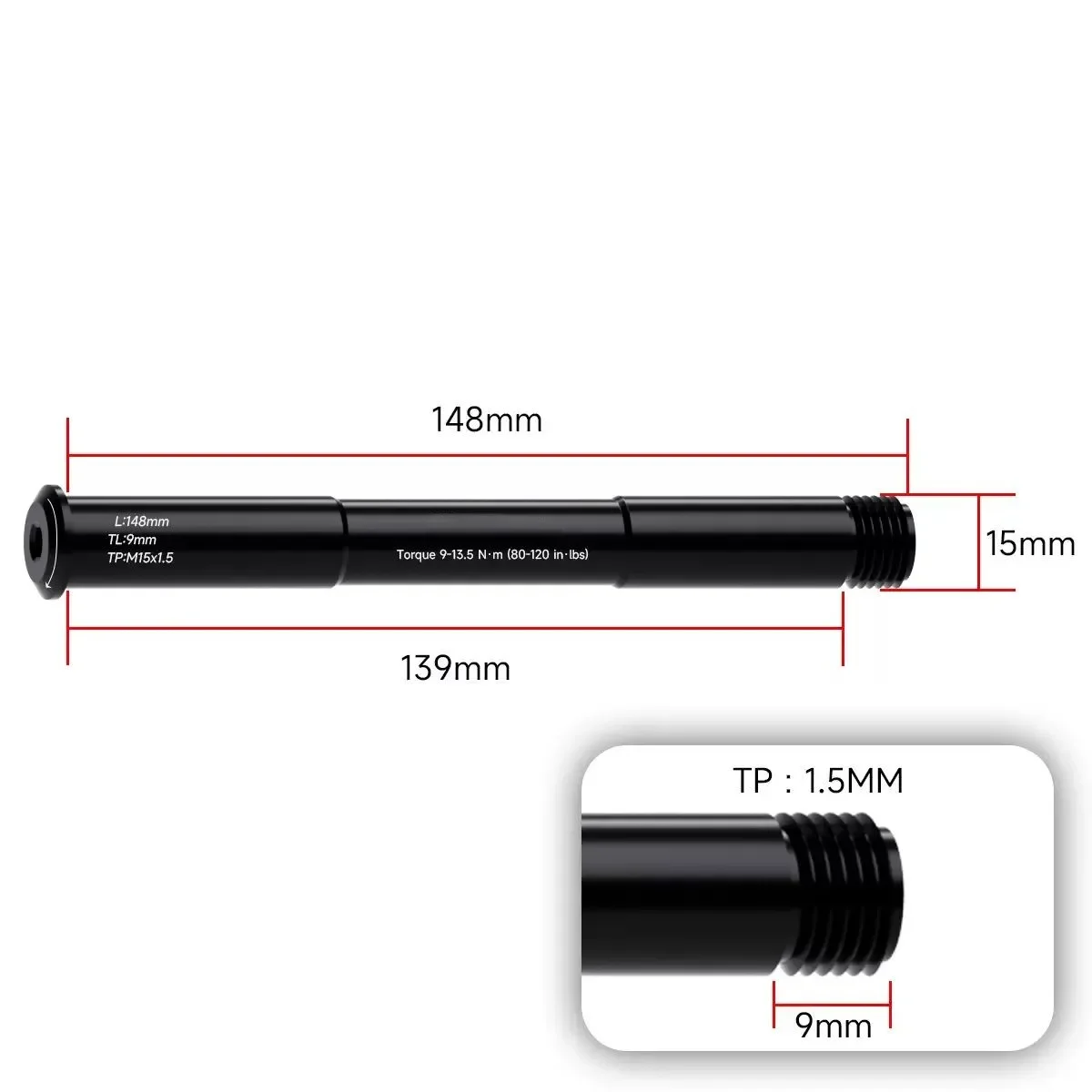 Mountain Bike Thru Axle 158mm Front Hubs Tube Boost Shaft for ROCK SHOX Front Fork 110*15mm Frame Road Bicycle Lever Accessories view 6