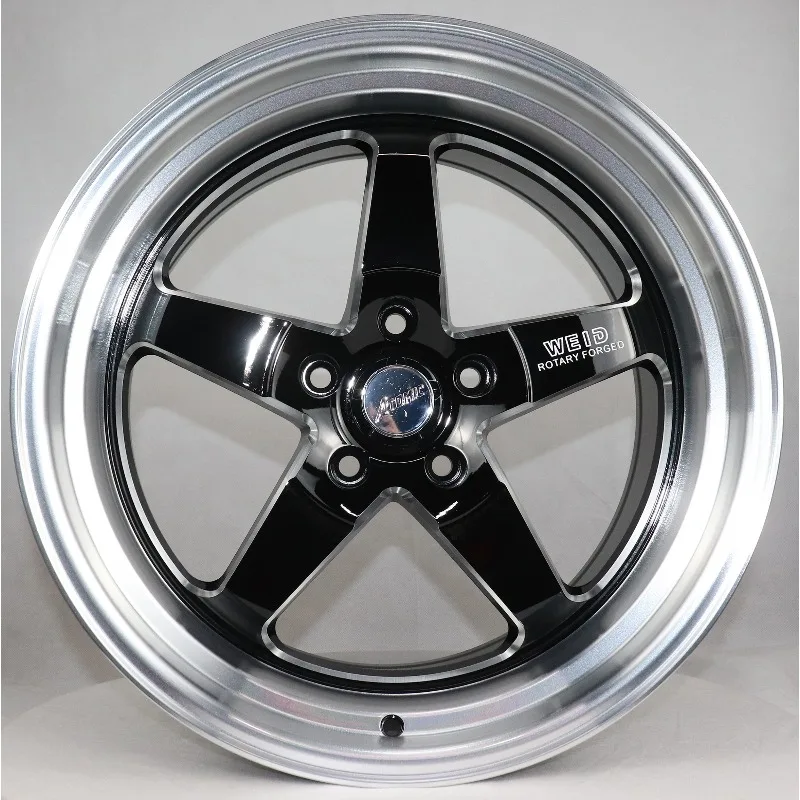 Custom Alloy Car Wheel Rim, 17/18 Inch, Black, 5 Holes 5x114.3, Passenger Vehicle Wheel