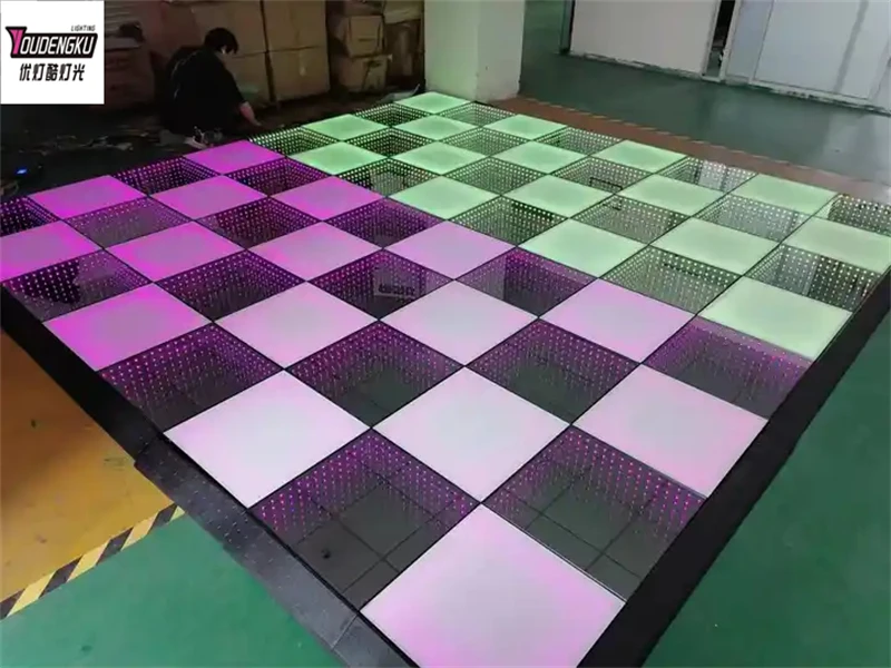 

8 pieces led 3d dance floor portable dance floor panel magnetic led dance floor wedding light for stage light